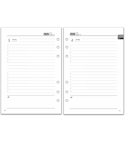 Recharge Agenda A5 Mark's Sept 2025-Déc 2026 - 1 Semaine/2 Pages Index Blumie - Format Vertical Agenda Marks A5 16 Mois