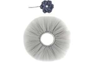 ikasus Neugeborenen Baby Fotoshooting Requisiten, Neugeborenes Säugling Fotografie Mädchen Rock Tutu Kleidung Kostüme Outfits Bekleidung Set mit Haarband für Baby Foto Fotografie Prop Zubehör, Weiß