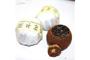 TEA SOUL Chenpi Tangerine Thé Blanc en Feuilles Pressé à l'Intérieur d'Une Peau de Mandarine 30 g - Lot de 2