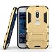 Chevron Back Cover Case for Moto G Play 4th gen (Motorola Moto G4 Play) (Gold) [Military Grade Version 2.0 With Kick Stand Hybrid Back Cover Case] RS.199.00