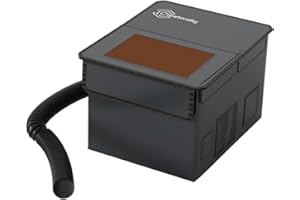 Creatorally Caja Grabador Láser con Ventilación, Cubierta Protectora para Cortadora Ignífuga 700x700x460mm con Ventilador Escape y Tubo, para Mayoría Máquinas Grabado, Aísla contra el Humo y el Ruido