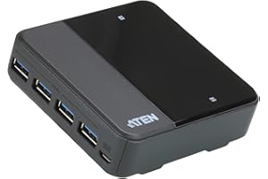 Aten US234-AT USB 3.0-Peripheriegeräte-Switch mit 2-Port schwarz