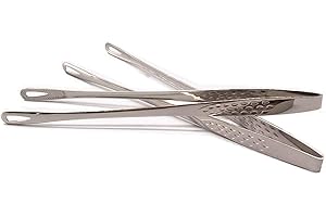 LONGSING Pinze da Cucina 2 PCS Pinze per Barbecue Multiuso Pinze per Alimenti Antiscivolo Resistente al Calore inClip per barbecue in acciaio inossidabile per la Cottura di Servire BBQ Buffet Salad Ice Oven
