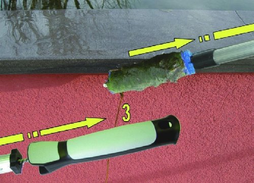 Algenhexe / Fadenalgen-Bürste für Gartenteich (175cm) - 4