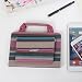 Produktbild Forhouse Hülle iPad Mini 4, PU Ledertasche Flip Magnet Etui Mit Standfunktion Ultra Schlanke stoßfest Schutzhülle für iPad Mini 4 (Pink + Black Stripes)