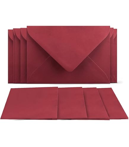 Cartes Passe-partout Pliables A6 - Lot De 5 Avec Découpes Ovales Et Couleurs Assorties - Inclut 5 Enveloppes C6 En Carton Rose