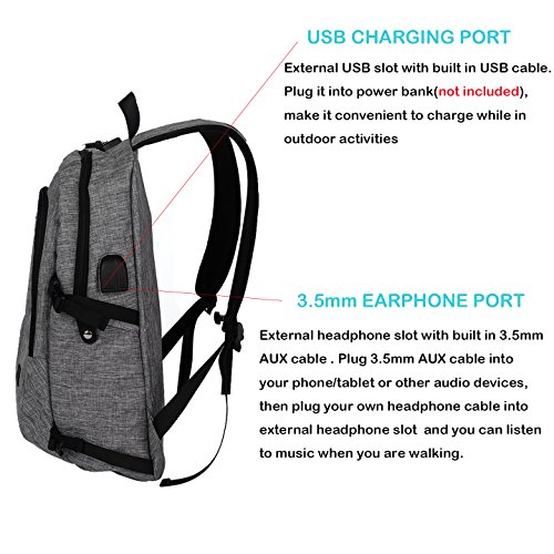 Business Laptop Rucksack Backpack  Kobwa 15 6 Inch Notebook Schulrucksack Computer Rucks  cke f  r Herren und Damen mit Anti-theft  USB Charging Port 
