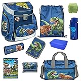 deuter backpack history plus Zubehör: Brotzeit-Dose und Sportflasche aus Kunststoff (500 ml) in neutral Blau; passende Sporttasche aus Polyester mit zwei Tragegriffen und einem Schultergurt mit Karabiner (längenverstellbar). Das große Hauptfach (ca. 8 Liter Volumen) und das kleine Fach an der Vorderseite werden mit Reißverschluss geschlossen. Schleich Hausaufgabenheft DIN A5