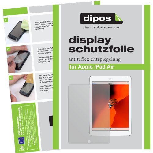 dipos Apple iPad Air / iPad Air 2 Schutzfolie (2 Stück) – Antireflex Premium Folie matt - 2