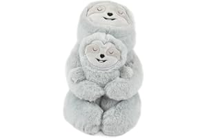 THINGIMIJIGS Grey Sloth Mama and Baby Hot Water Bottle