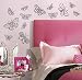 Asian Paints Nilaya Glitter Butterflies Wall Stickers (Grey) RS.420.00