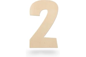 Kleenes Traumhandel Holzzahlen - Zahlen aus Holz - Holz-Zahlen für Geburtstag, Hochzeit, Jahrestag - Holzzahlen zum selbst gestalten - (30 cm, 2)