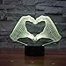 Produktbild Fulebi Romantic Valentine's Day Gift 3d Nacht leuchtet bunte energiesparende Acryl 3d Leuchten Neuheit Usb Led Lampe