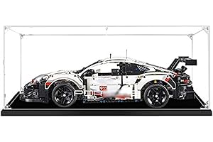 Tirff Vetrina acrilica antipolvere compatibile con Lego 42096 Technic Porsche 911 RSR, custodia protettiva antipolvere, vetrina per Lego 42096 (senza modello)