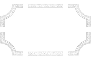 MARBET DESIGN Bordo per parete e soffitto NB-10-01, in polistirene espanso (EPS), 4 segmenti, stile barocco, 220 x 220 mm