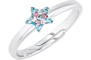 Prinzessin Lillifee Ring 925 Sterling Silber Mädchen Kinder Ringe, mit Preciosa, Silber, Kommt in Schmuck Geschenk Box