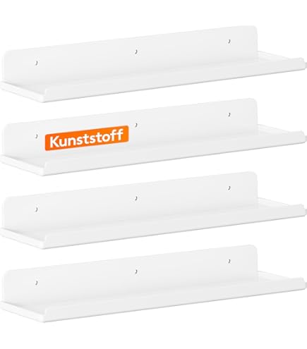 Treeboy Wandregal Set - 3 Weiße Schwebregale 58cm Für Küche & Wohnzimmer