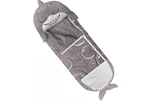 SIULAS Kids Sleeping Bag with Pillow, Comfortable and Soft Sleeping Bag for Kids, 2 In 1 Foldable Sleeping Bag, for Kids Camping and Sleeping A23