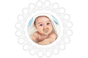 Vicloon 20 st silikonhållare i silikon, transparent mamm-nappfäste, adapter för napp, ringadapter för napp, silikonknopp, för
