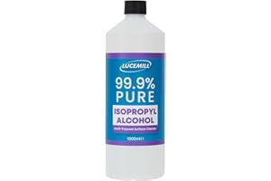 Lucemill 99.9% Isopropyl Alcohol | 1 litre | Super Strength IPA Surface Sanitiser | 99.9% Isopropyl Alcohol | Clear Liquid