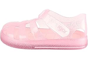 Igor Star Glitter Sandals Pink Washable Beach Shoes with Removable Comfort Insole