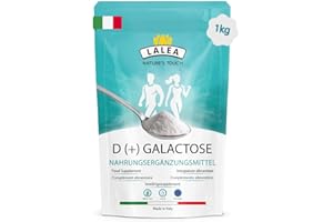‎LALEA D(+) Galactose - Galactose Pulver (1Kg) - wichtige Energiequelle - Galaktose der Zucker für’s Gehirn - Einfachzucker für das Gehirn - ohne unerwünschte Zusätze, glutenfrei