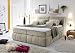 Produktbild Stella Trading Toledo 2 Boxspringbett 180x200 cm, Stoff, Sand, 241 x 181 x 110 cm