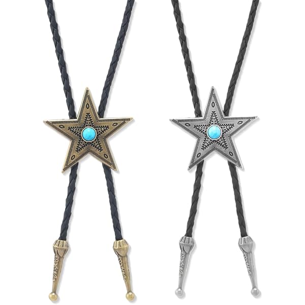Cravatta Bolo In Pelle Da Cowboy Unisex Con Ciondolo, Regolabile - Western - 2