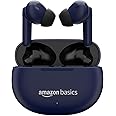 amazon basics True Wireless in-Ear Earbuds with Mic, Touch Control, IPX5 Water-Resistance, Bluetooth 5.3, Up to 55 Hours Play Time, Voice Assistance and Fast Charging (Blue)