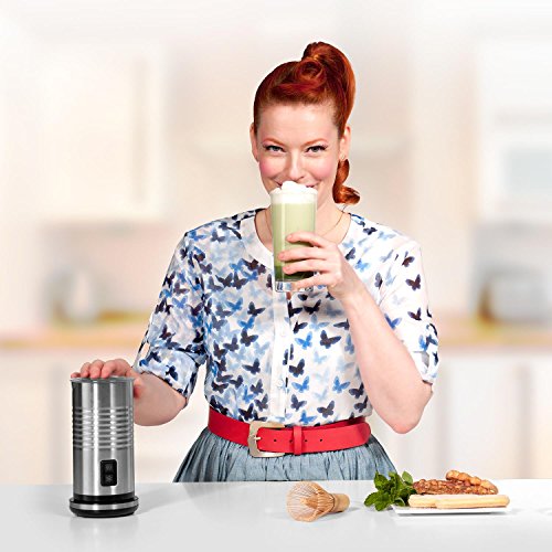 Klarstein Biancolatte Milchaufschäumer Kannenerhitzer (Edelstahl, 400W Heizelement, 450ml Fassungsvolumen, Antihaftbeschichtung, Zwei-Tasten-Steuerung, Abschaltautomatik, Doppelwand) silber - 2