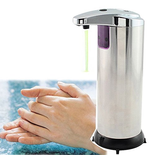 Itian Automatischer Seifenspender Touchless Handsfree Edelstahl Flüssigkeit Infrarot-Sensor-Seifenspender, Ideal für Badezimmer oder Küche - 9