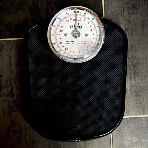 Harbour Housewares Traditionelle Schwarz Badezimmerwaagen – 25st (160kg) - 3