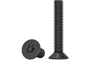 Drenky 20 Pièces M5 X 35mm Vis à Tête Fraisée Noir Vis Torx En Acier Inoxydable 304 Filetage Complet à Métaux Pour L'équipement De Machine Et Les Meubles à La Maison
