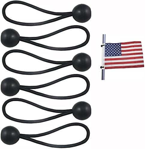 Teklife Flag Bungee Tie Flag Pole Clip Flag Tie - No Harm to your flag pole