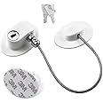 ECVV Refrigerator Door Lock with 2 Keys Multipurpose Child Proofing Locks Kids Safety Locks with Strong Adhesive Used in Freezer, Drawer, Cabinet，Toilet Seat