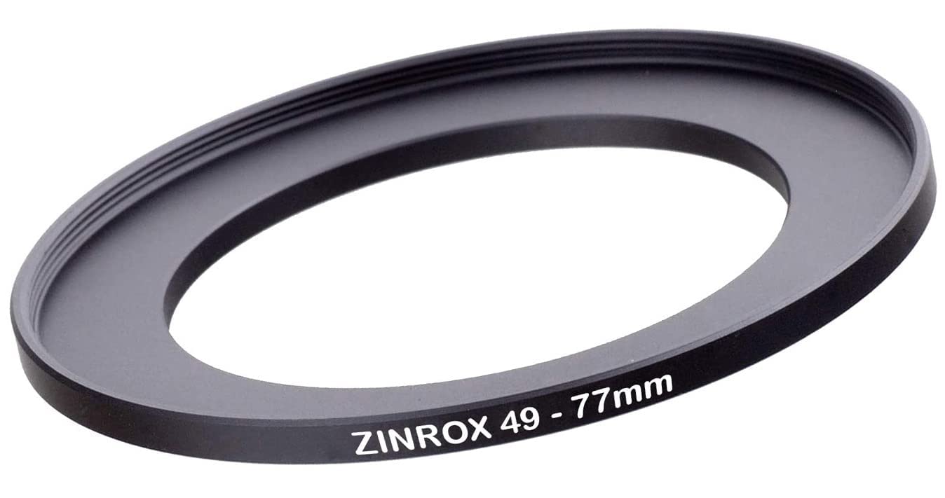 ZINROX® 49-77mm Step Up Lens Filter Adapter Ring, Set of 1 Piece - Size :- 49mm to 77mm Stepping Ring