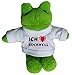 Produktbild Plüsch Frosch Schlüsselhalter mit einem T-shirt mit Aufschrift mit Ich liebe Rockwell (Vorname/Zuname/Spitzname)