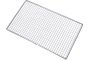 Happymore Stainless Steel Grill Net, Multipurpose Cross Wire Mesh Steaming Cooling Barbecue Grill Racks, Camping Barbecue Outdoor Picnic Cooking
