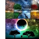 La vida es más divertida: el kit de pintura con diamantes de diy puede experimentar un sentido de logro, aprender a reducir el estrés, el ajuste emocional, entrenar tu paciencia. apto para adultos y niños.