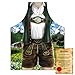 Produktbild bedruckte Fun Grill Schürze - Motiv: Lederhose -Tracht - Grillschürze Kochschürze Weihnachten Tracht Nikolaus Küche Winter