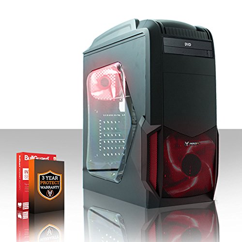 Fierce EXILE Gaming PC - Schnell 2 x 3.9GHz Dual Core AMD A-Series 7400K - 1TB Festplatte - 8GB von 1600MHz DDR3 RAM-Speicher - AMD Radeon R5 Integrierte Grafik - HDMI, USB3, Wi-Fi - 24X DVD/CD Drive - Perfekter Einstieg in PC-Spiele - Windows nicht Enthalten - 3 Jahre Garantie - (406573)