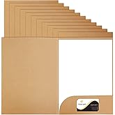 10Pcs A4 Kraft Paper File Folder, Presentation Document Folder, Square ...