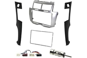 Lodokdre Kit di Trim Telaio SteReo Auto 2 Din Bordo per Vitz Platz 2005-2011 Installazione di Lettore DVD Fascias Lunetta