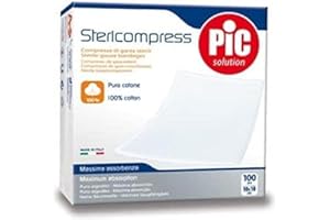 Pikdare Compresse Sterili Di Garza Idrofila Stericompress 10 X 10 centimetri 100 Pezzi
