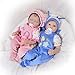 Produktbild KEIUMI 55,9 cm Realistische Reborn Baby-Puppe Junge und Mädchen aus weichem Silikon für Neugeborene Zwillinge Puppen Kinder Geburtstag Xmas Geschenk