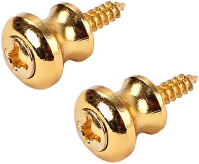 Viesky 2 Pcs Guitar Strap Locks Buttons End Pins for Electric Acoustic Guitar Mandolin Replacement Parts