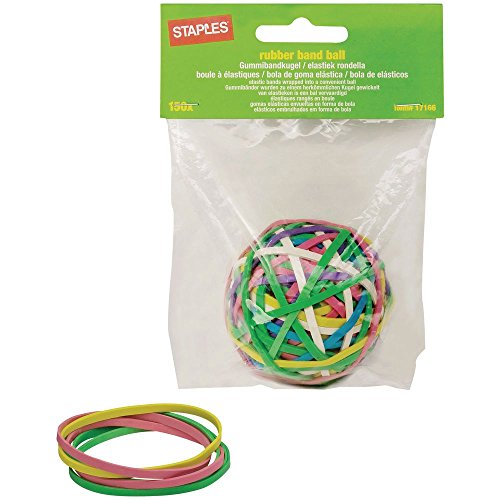 STAPLES GUMMIBALL FARBIG mit 150 Gummiringen - 2