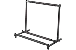 Lykos 3/5/7/9 Pcs Multiple Guitar Holder Rack Stand 5 Guitars Folding Organizer Stage (5-Holder)