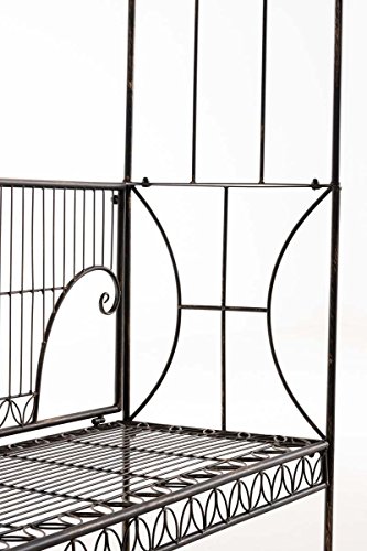 CLP Rosenbogen mit Bank NOSTALGIE, Eisen, Landhaus-Stil, 140 x 45 cm, Höhe 220 cm bronze - 8