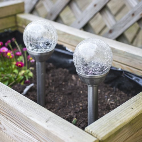 4er Set LED Solar Glaskugel Farbwechsel inkl. Erdspieß Lights4fun - 4